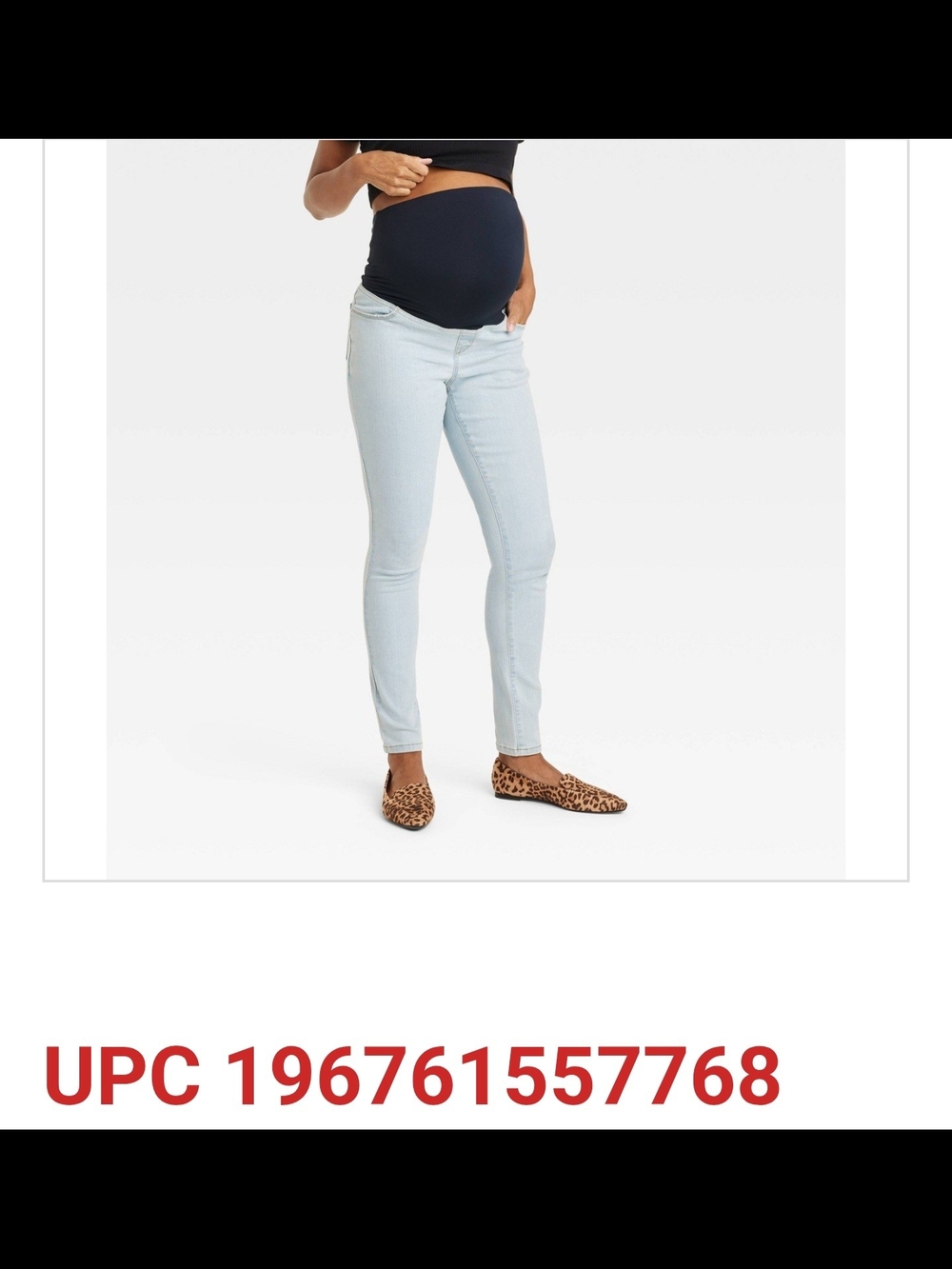 Women's Light Blue Maternity Skinny Jeans